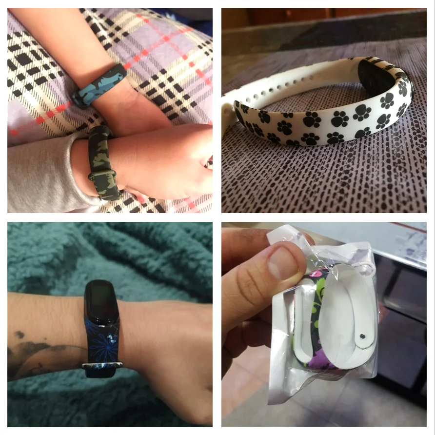 Correa de silicona para Xiaomi Mi Band, repuesto de pulsera Universal con flores coloridas para modelos 3, 4, 5 y 6, 7, 6, 5 y 4
