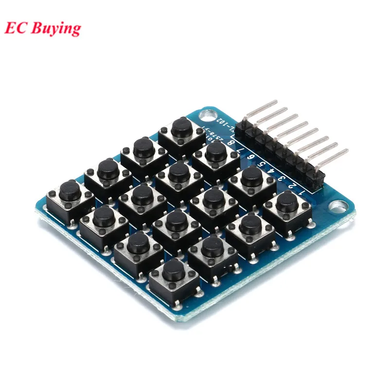 1pc 4x4 Keypad MCU Accessory Board Module Matrix Keyboard 16 Key Buttons For Arduino