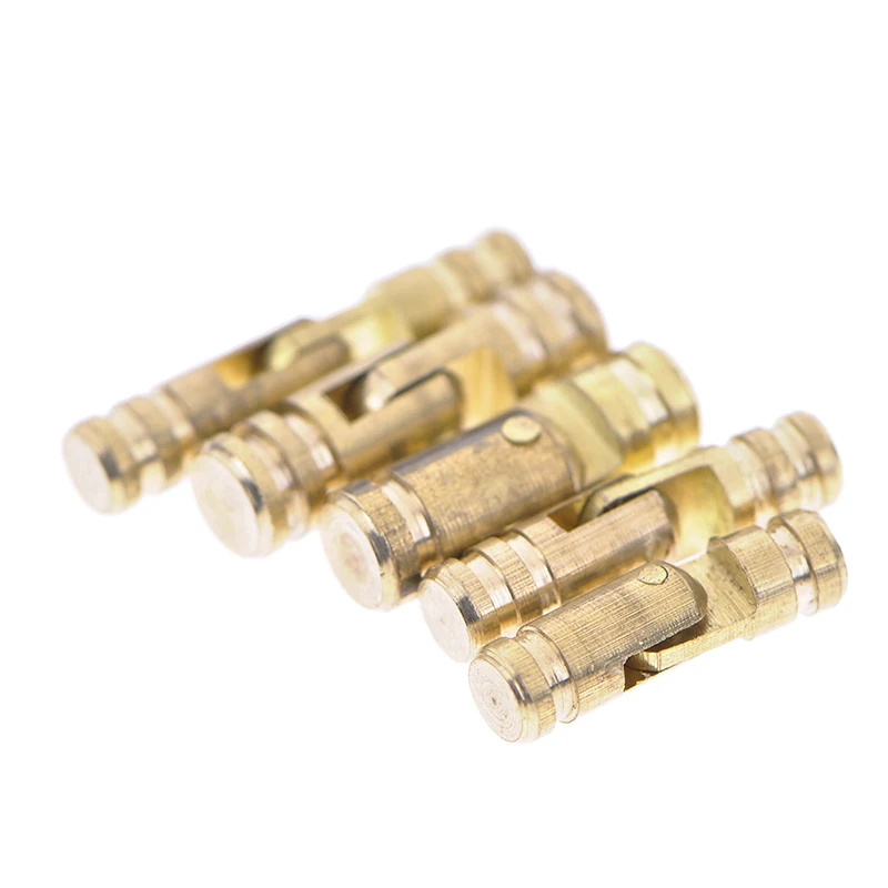 10Pcs 20*4mm Copper Barrel Hinges Cylindrical Hidden Cabinet Concealed Invisible Brass Hinges For Furniture Hardware