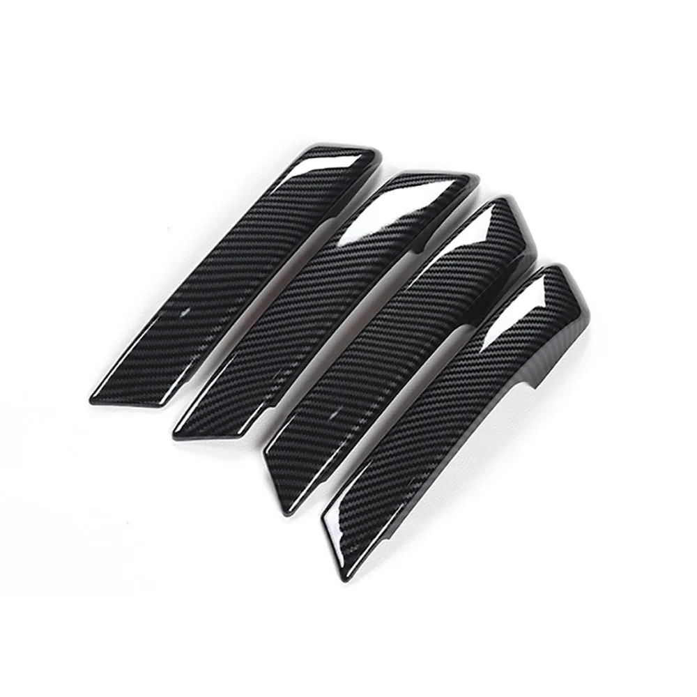 4 pc Carbon Fiber Color Side Door Handle trim Cover Fit For Mitsubishi Pajero V93/V97 2007-2020 Interior Modification Auto Parts