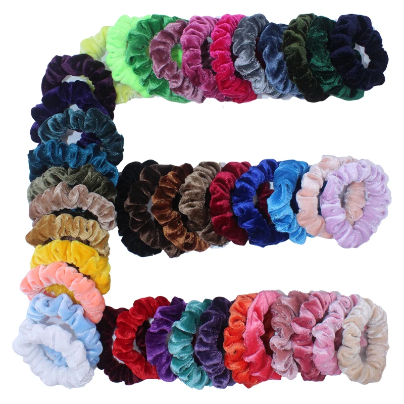 Velvet Scrunchies Pack Ponytail Holder Headwear Ties Women Girls Accessories Elastic Hair Bands Small Gumki Do Wlosow 4/6pcs/set