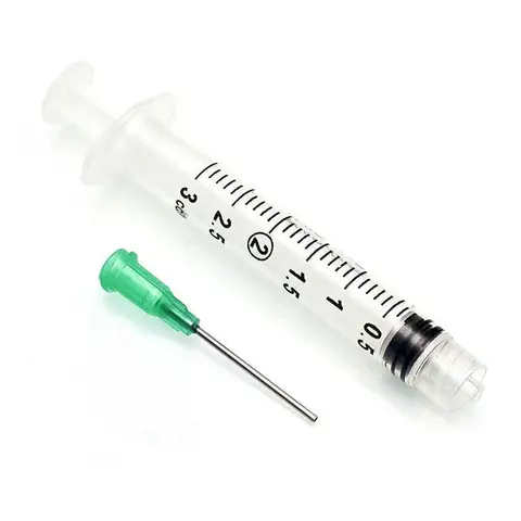 5Pack New 3ML Dispensing Syringe With 18Ga 1.5" Blunt Tip Needle Stainless Steel Dispense Needles For Mixing Liquid