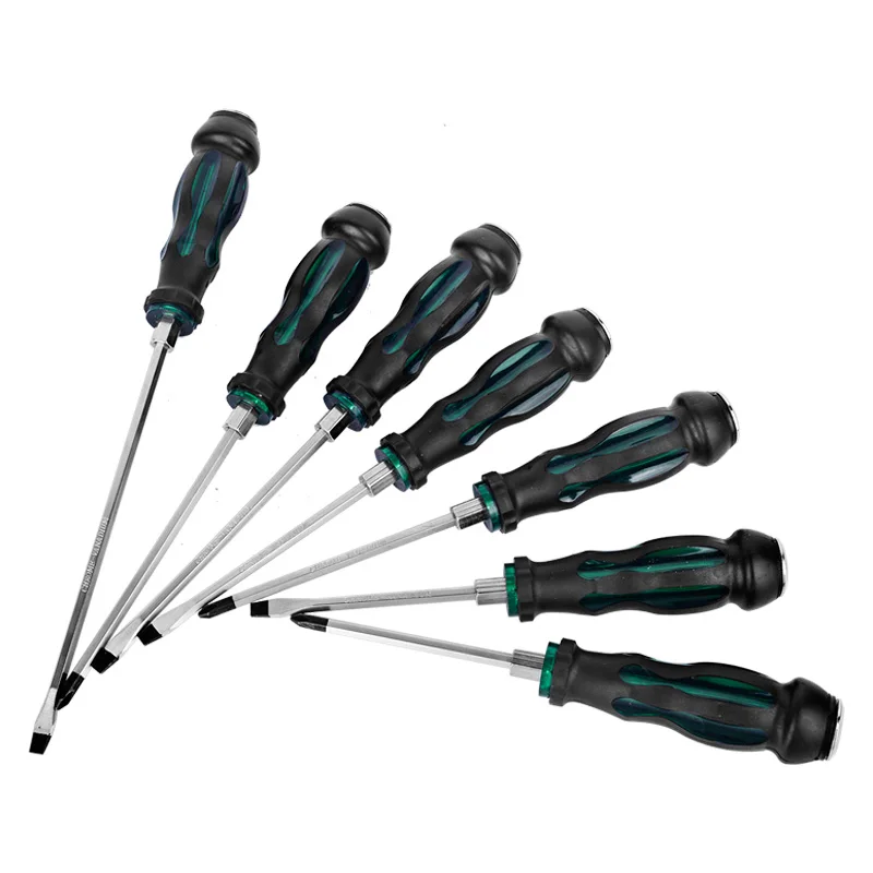 1 pz 4 "-8" cacciavite magnetico in acciaio al cromo vanadio con intaglio e testa a croce cacciavite a percussione esagonale misto