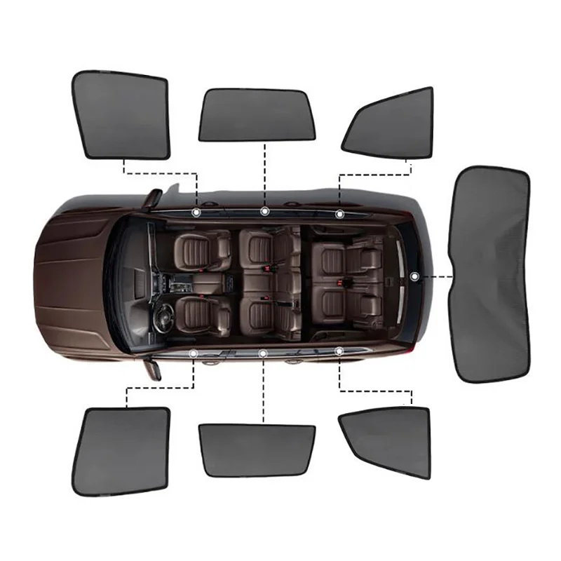 For Citroen C3 AIRCROSS 2019 2020 2021 2022 Magnetic Sunshade Car Side Window Sun Visor Mesh Curtains Sunscreen Heat Insulation