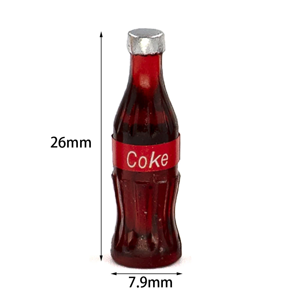 1/12 Dollhouse Supermarket Miniature Coke Bottle Mini Drink Cola Toy for ob11 bjd Blythe Decoration Doll House accessory