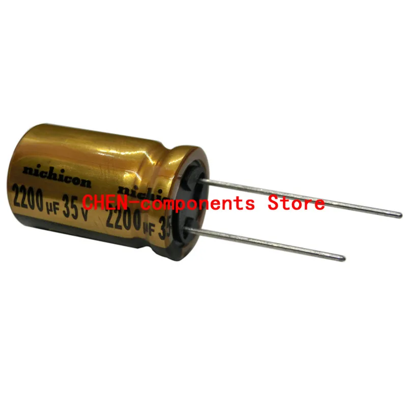 

10PCS NEW Nichicon FW 35V2200UF P7.5MM 16X25MM Fever audio filter electrolytic capacitor 2200uF/35v 85degrees 2200UF 35V