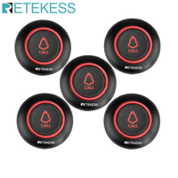RETEKESS 5pcs TD019 Call Button Transmitter Wireless Pager 433.92MHz For Waiter Service Restaurant Cafe Hookah Clinic Bar Hotel
