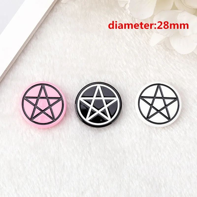 10Pcs Halloween Party Charms Punk Crafts Glitter Flatback Resin Star Moon Witches Jewelry Findings For Necklace Pendant