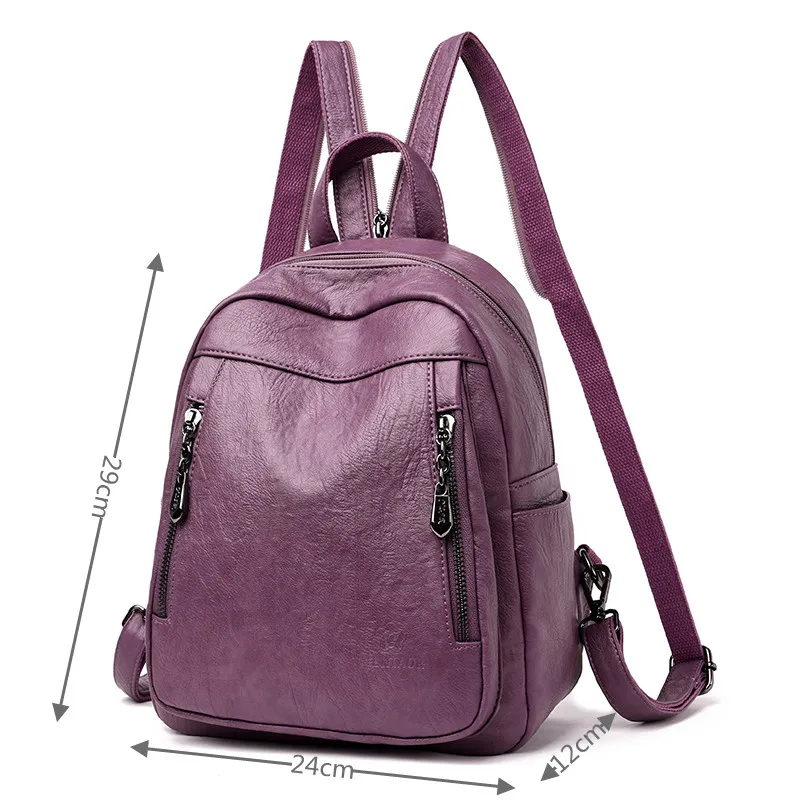 Women fashion Leather backpack travel school business shoulder bag shopping travel schoolbag