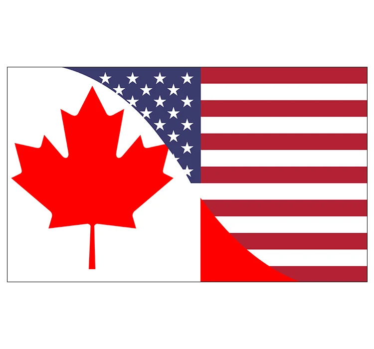 free  shipping  xvggdg  90x150cm Canada flag Banner   Canada-USA Friendship Flag  National flag Canada Decoration banner