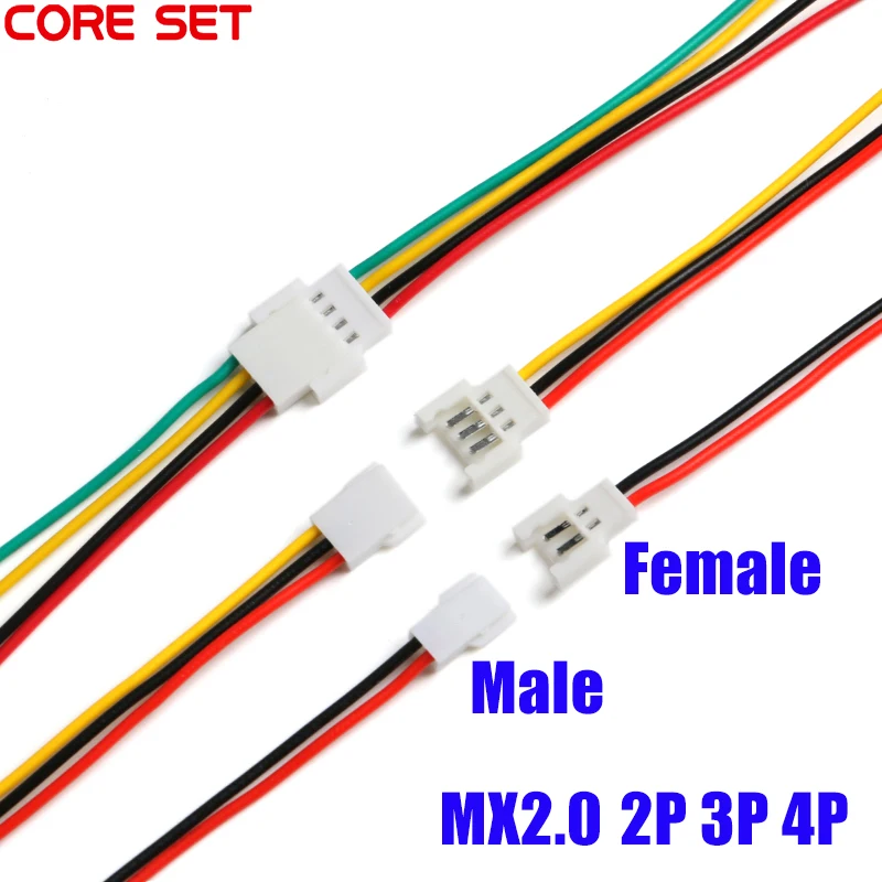 5 sztuk MX2.0 2.0mm złącze kabla drutu MX wtyk męski i żeński 3.7v kabel ładowania baterii 15CM antena dokująca 2P 3P 4P