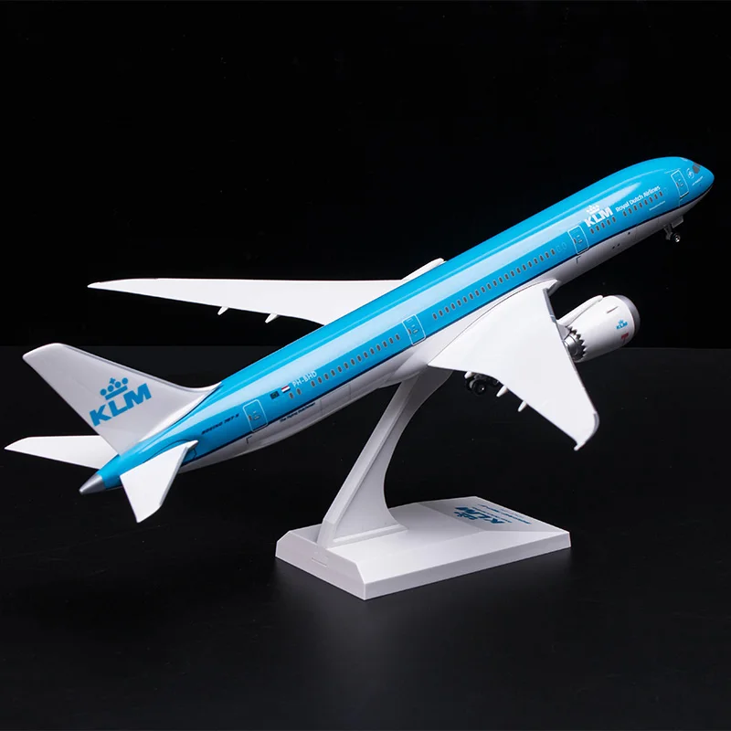 32CM Airplanes Royal Dutch Airlines Orange Pride AIR KLM Boeing B787 B777 Aircraft Model Resin Diecast Model Gift Collectible