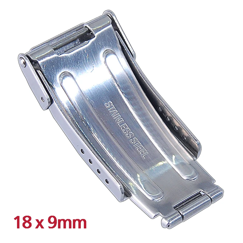 NEW Stainless Steel BUCKLE SAFETY CLASP metal band 18*9mm 20*10mm strap bracelet BUCKLE
