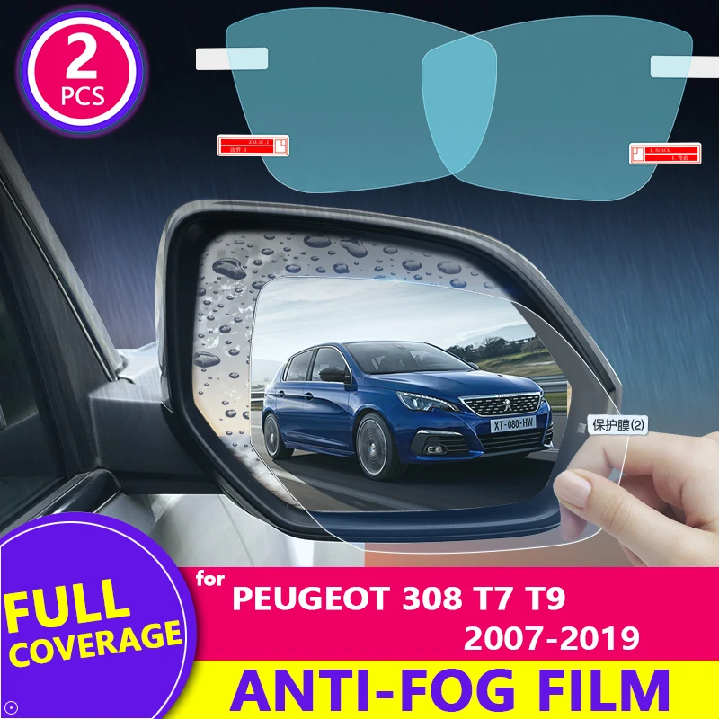 

for Peugeot 308 t7 t9 2007-2019 Rearview Mirror Film HD Anti-Fog Anti-Scratch Rainproof Auto Mirror Sticker Car Accessories