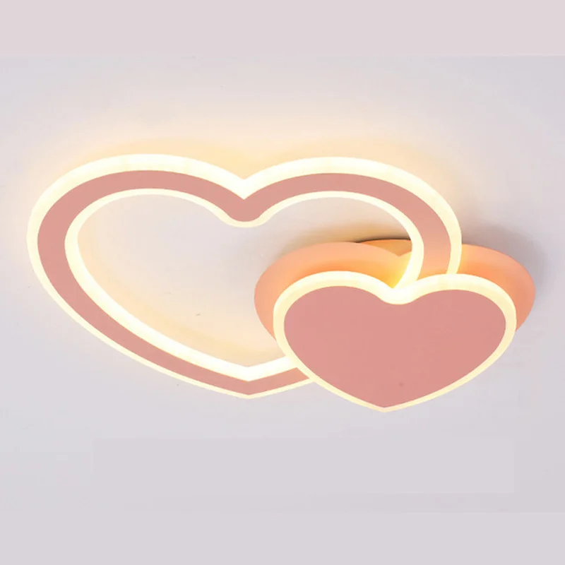 Creative design lamps and lanterns Heart-shaped romance Bedroom lighting Led ceiling lamp rotate modern Acryl