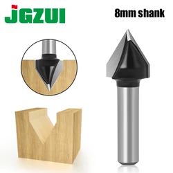 1pcs 8mm Shank60 wood router bit Straight end mill trimmer cleaning flush trim corner round cove box bits tools