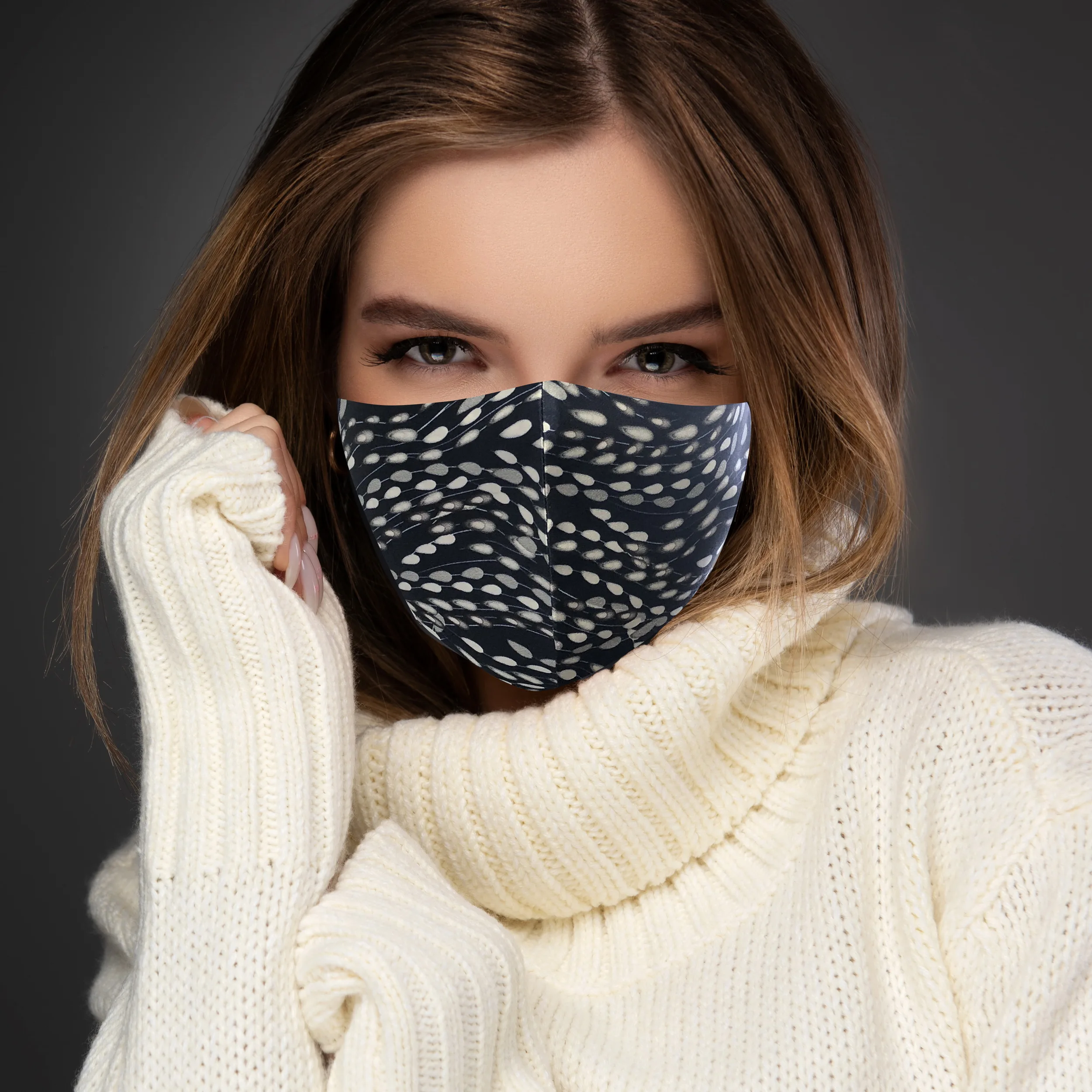 100% Natuurlijke Moerbei Zijde Gedrukt Gezichtsmasker Volwassen Vrouw Man Met Filter Pocket Verstelbare Ear Strap Herbruikbare Wasbare