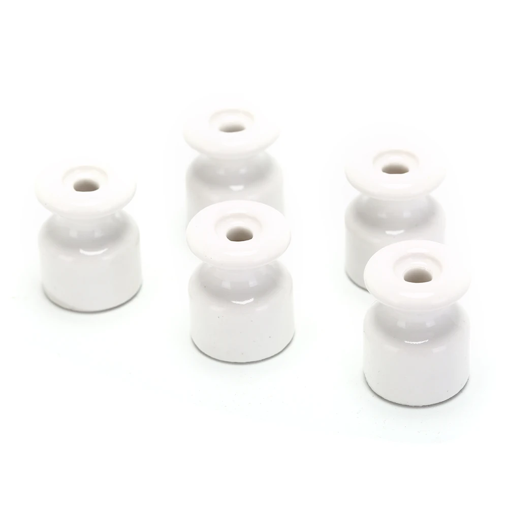 5pcs 5 Colors Electric Porcelain Ceramic Insulator Ceramic Insulators Porcelain Insulator for Wall Wiring High Frequency