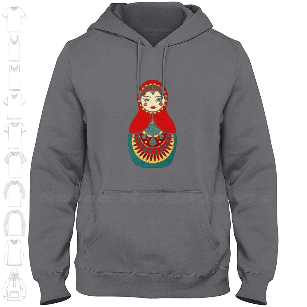 Russian Nesting Doll Streetwear Sport Hoodie Sweatshirt Russian Russia Nesting Doll Babushka Matryona Matryosha Vintage Wooden