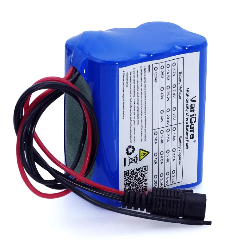 VariCore 12 v 4.4 Ah 4400mAh 18650 akumulatory 12 V z BMS bateria litowa płyta ochronna + ładowarka 12.6V 1A