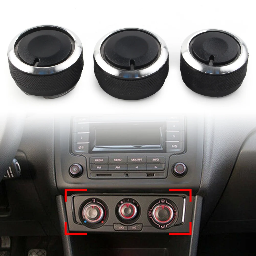 

Auto Air Conditioning Heat Control Knob A/C Switch 3Pcs for VW POLO 9N 9N3 6R 2004 2005 2006 2007 2008 2009 2010 2011 2012 2013