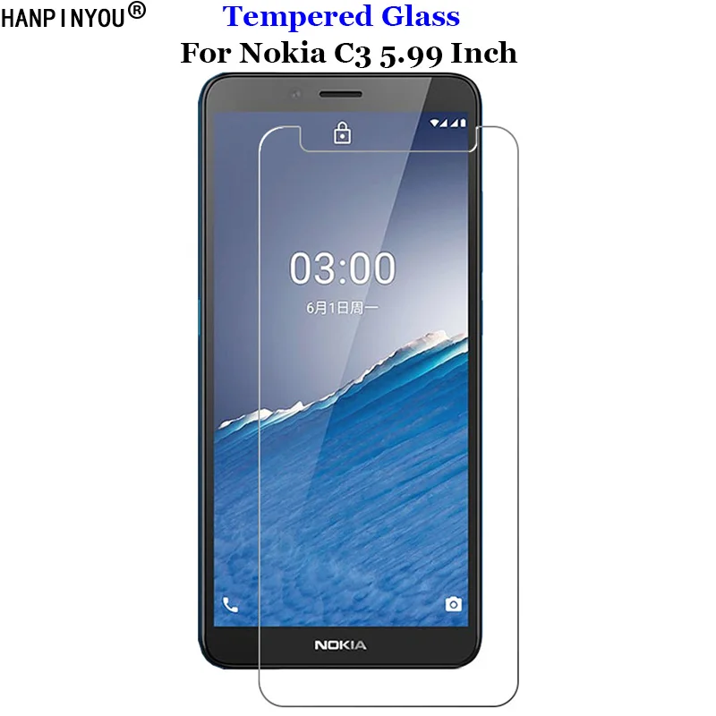 For Nokia C 3 Tempered Glass 9H 2.5D Premium Phone Screen Protector Film For Nokia C3 5.99