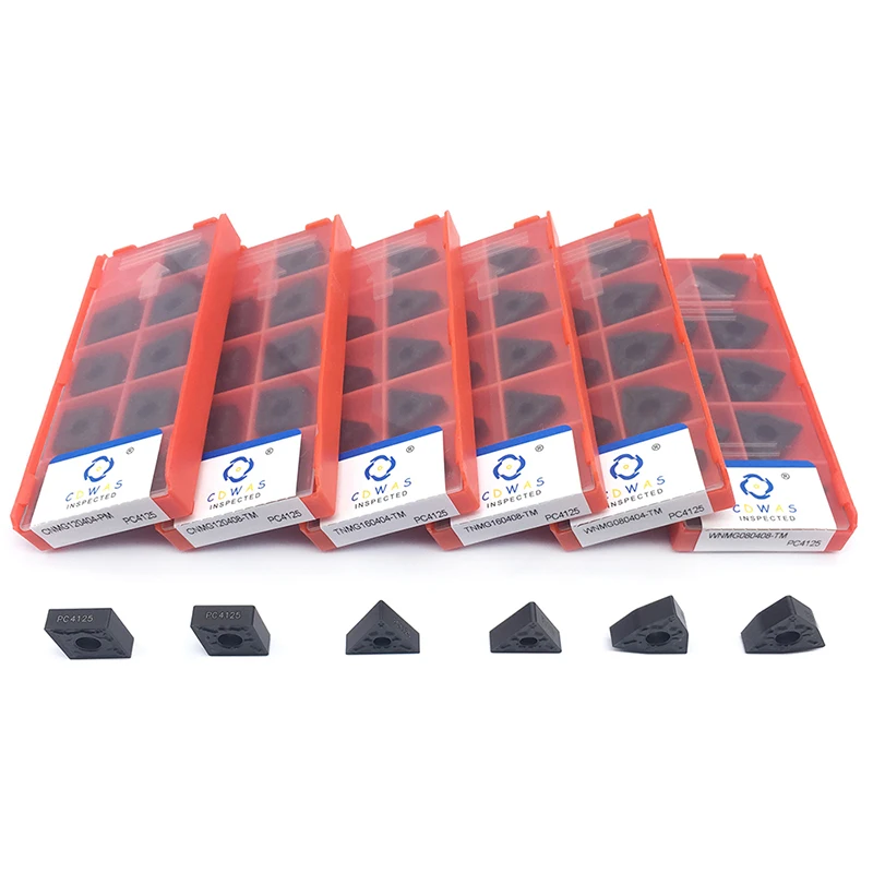 CNMG120404 CNMG120408 TNMG160404 TNMG160408 WNMG080404 WNMG080408 TM PC4125 คาร์ไบด์แทรกภายนอกหมุนเครื่องมือเครื่องมือ