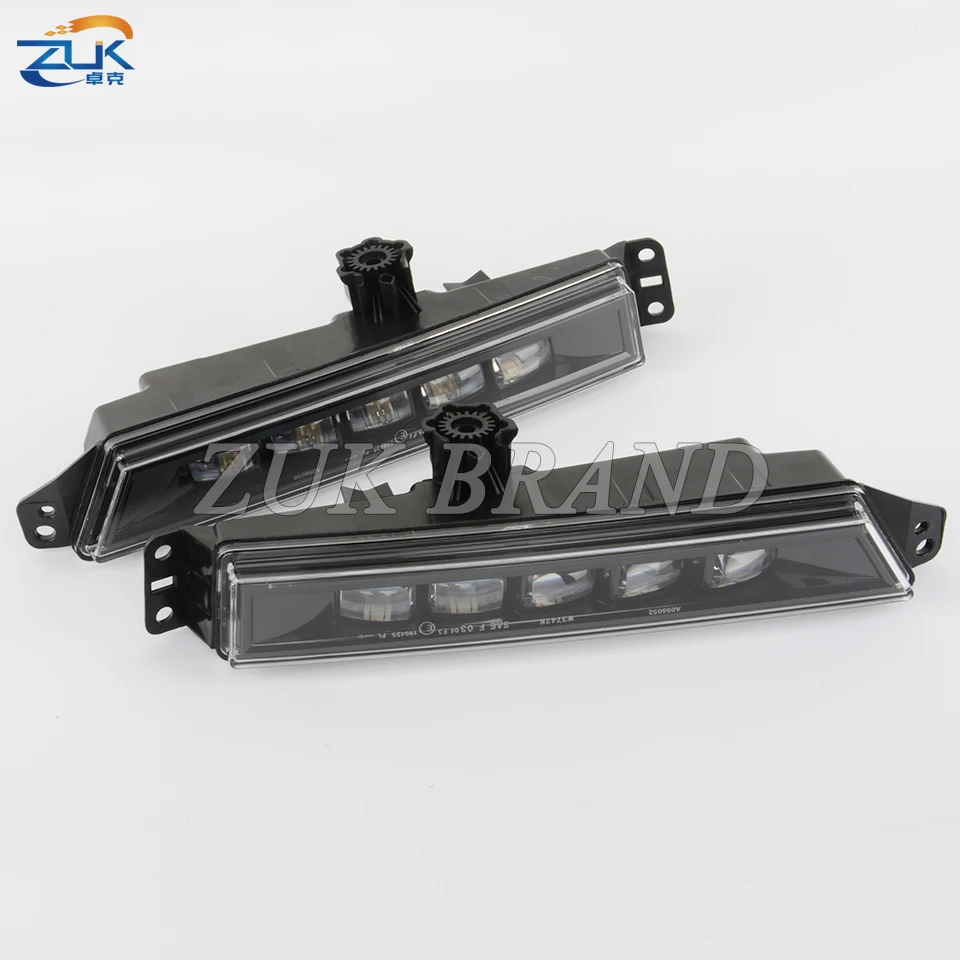ZUK White Front Bumper LED Fog Light Reflector Foglight Foglamp For HONDA CRV CR-V 2017 2018 2019 2020 Daytime Running DRL Lamp view 3