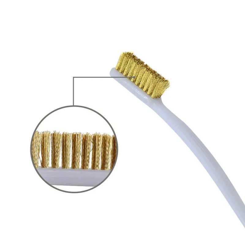 Brass Copper Wire Toothbrush Steel,Nylon Brush Plastic Handle For Hot Nozzle Block Hotend 3D Printer Cleaner Tools  Home Kits