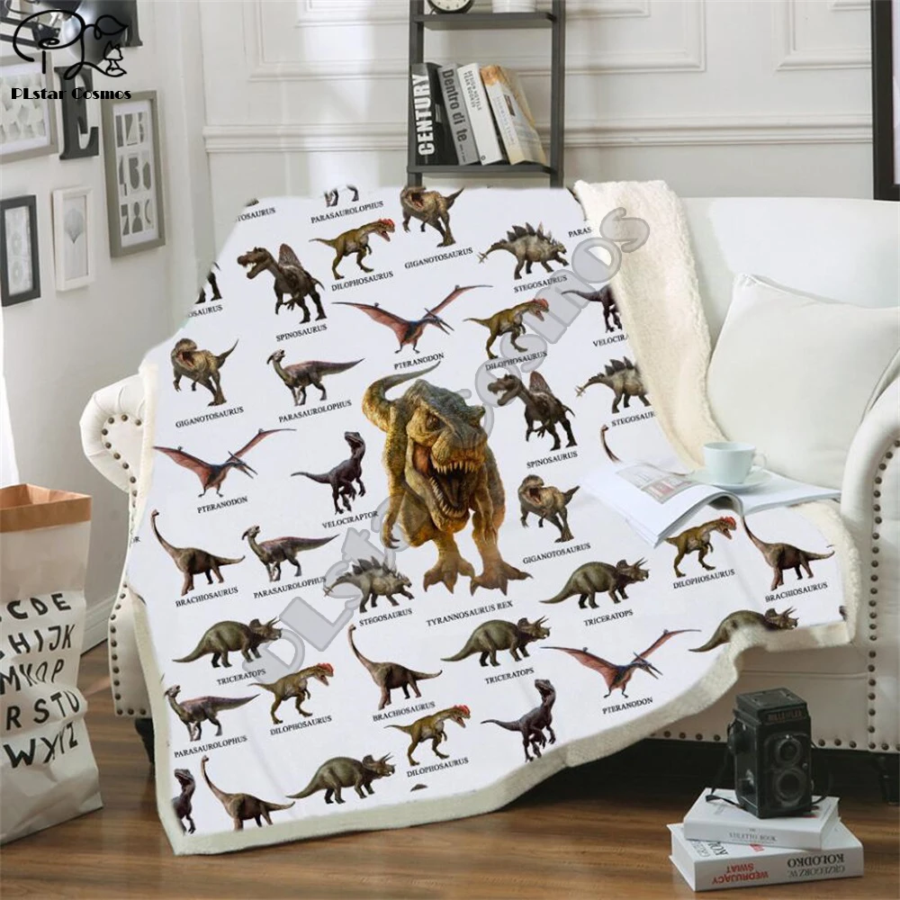 Kid Dinosaur family 3D Print Cotton Blanket Jurassic Cartoon Boys Girl throw blankets beds Tyrannosauru Children Bedding Outlet