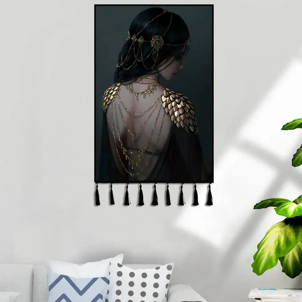 

Modern Decor Paintings Tapestry Decoration Posters Girl Bedroom Decoration Aesthetic Hanging Black and White Abstract Wall Art