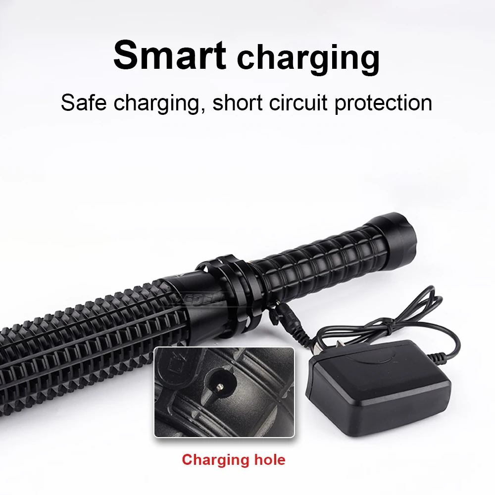 Telescopic Baton self defense Most Powerful Led Flashlight Xhp70 Tactical Flashlight 18650 Rechargeable 4core defense Hand light