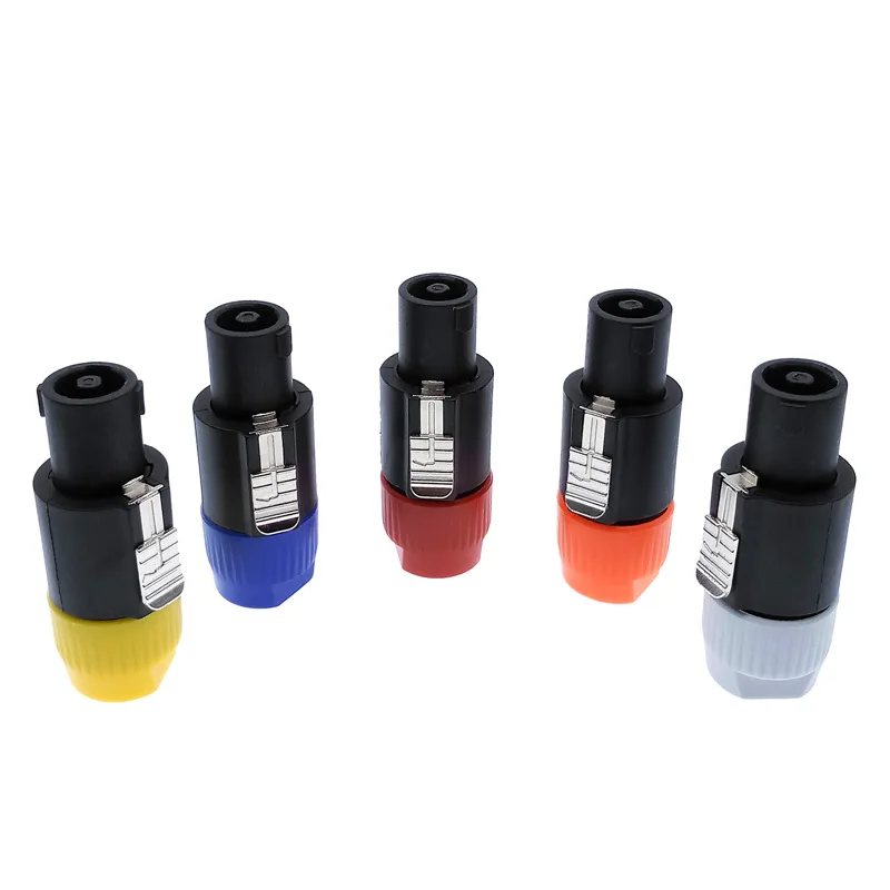 Speakon Connectors type nl4fx 4 Pole Plug Male Speaker Audio connector 5 colors