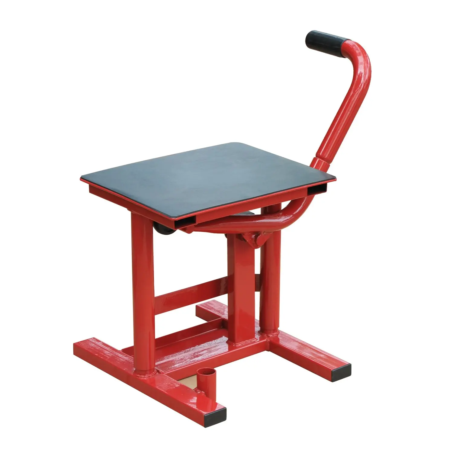 HOMCOM Caballete tipo Soporte Elevador de Motocross Plataforma tipo Peana Universal para Reparacion y Estacionamiento Rojo