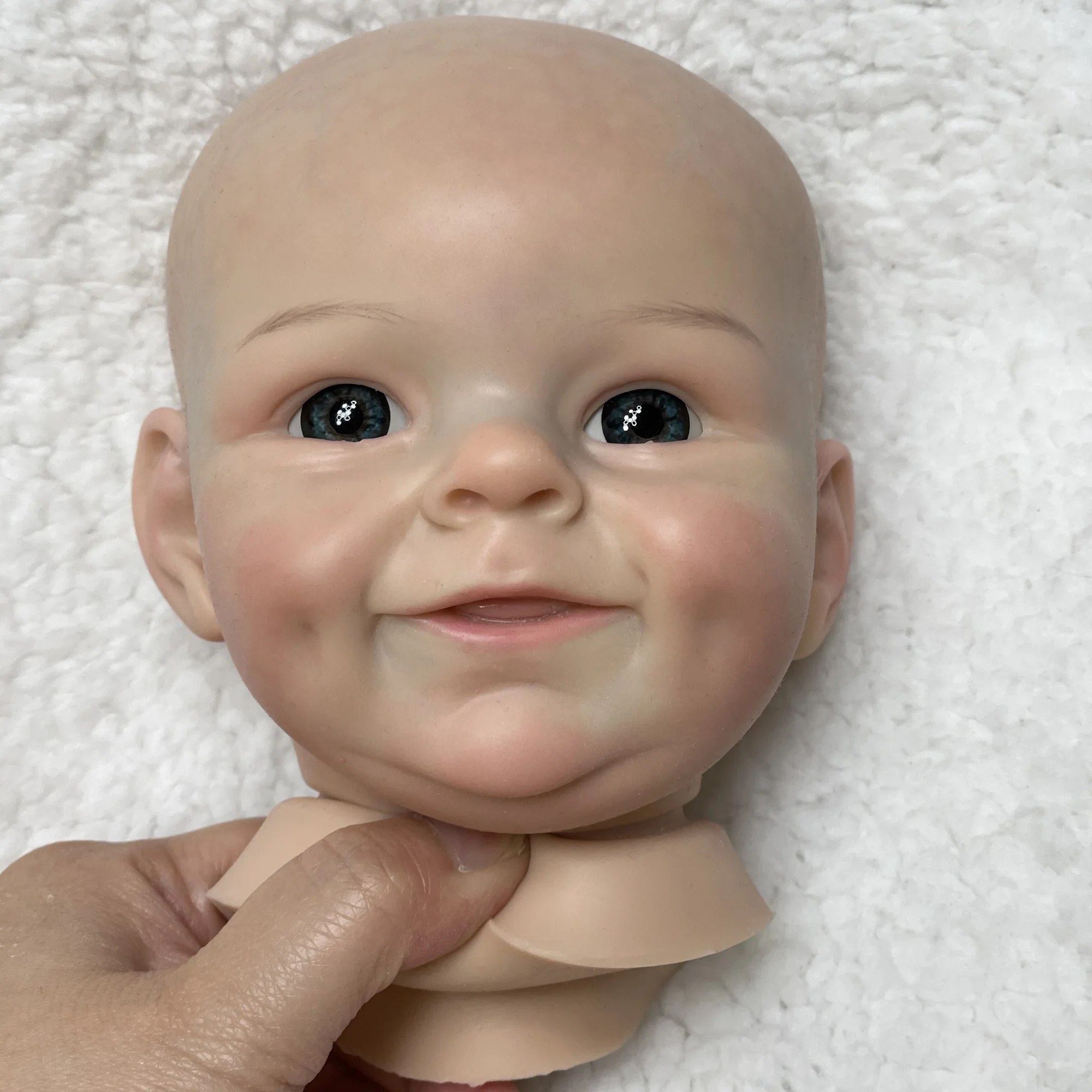 22 Inch Bebê Reborn De Silicone Pеборн Cиликоновый Unfinished Un/painted DIY Bebe Reborn Solid soft Silicone Doll Kits