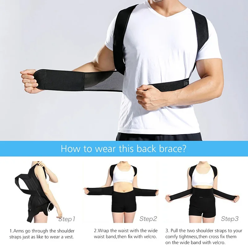 Correcting Tape Correct Humpback Men Women Invisible Adjustable Back Support Belt Back Posture Corrector Shoulder Lumbar Spine