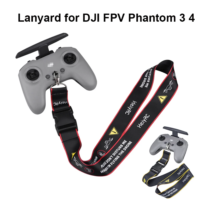 

3.8CM Width Remote Controller Hook Lanyard Neck Strap for DJI FPV Combo/Avata Phantom 3 4 Drone Saftey Strap Sling Accessories