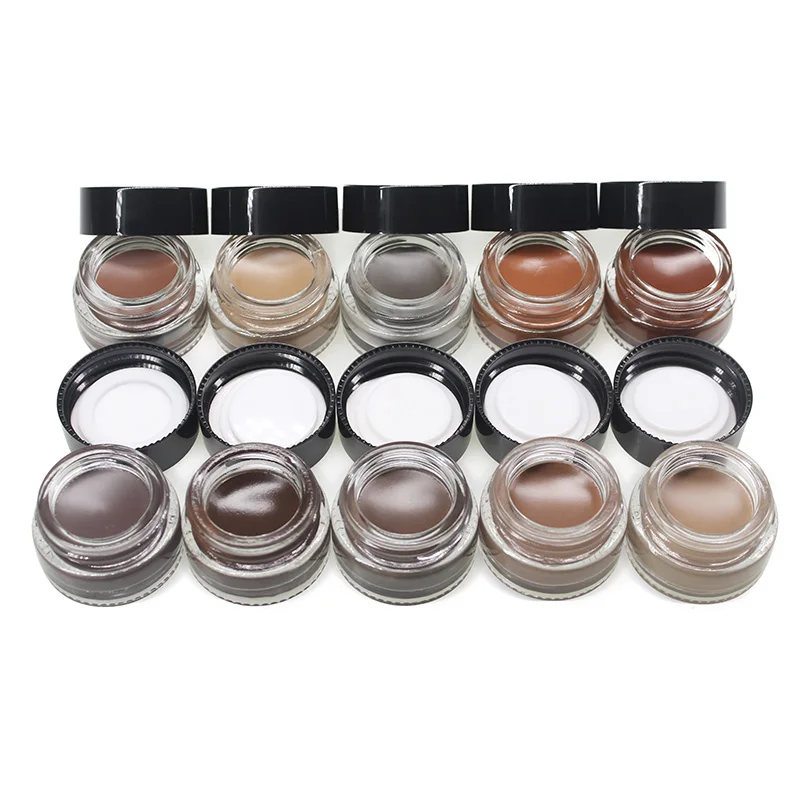 50 teile/los Großhandel Augenbraue Farbton Augenbraue Pomade Gel Wasserdichte Augenbraue Creme Kunden Private Label Augen Make-Up Sets 10 Farben