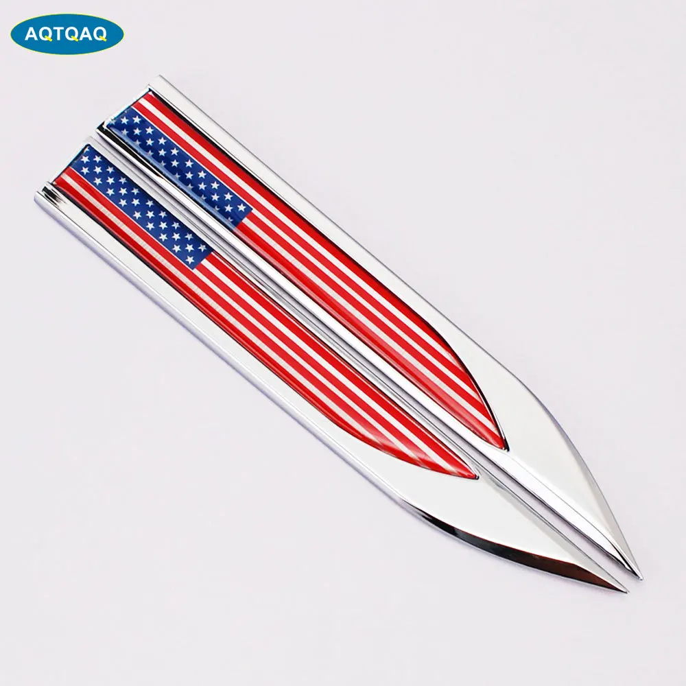 

1Pair Car 3D America Flag Emblem Badge Decals Sticker for JEEP BMW Dodge Chrysler Honda