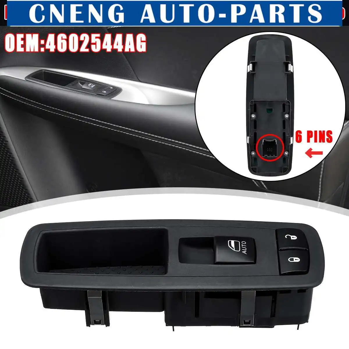 

1PCS 4602544AG 6Pin Car RH Front Passenger Side Door Power Window&Lock Switch For Dodge Nitro Journey Grand Caravan