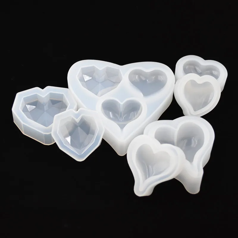 SNASAN Silicone Mold Heart Ornmant Silicone Mould Jewelry Making Tool Charms Epoxy Resin Molds Crafts