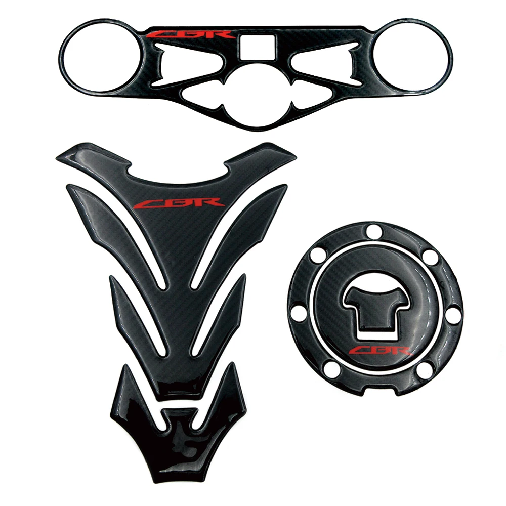 Motorcycle Gas Brandstoftank Pad Triple Clamp Sticker Carbon Fiber Protector Decal Voor Honda CBR1000RR 2008 2009 2010 2011 2012 2013