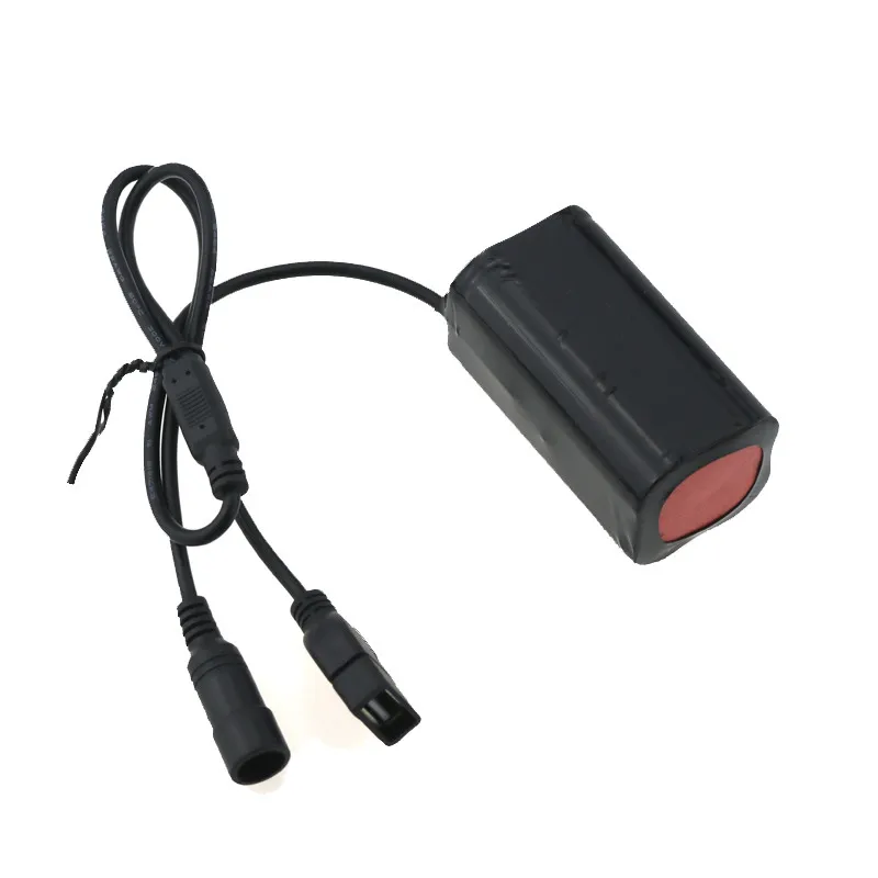 GTF 8.4V 18650 akumulator 6800mah 4x18650 8.4v akumulator litowy wielokrotnego ładowania dla T6 przedni reflektor rowerowy LED lampa światła z etui