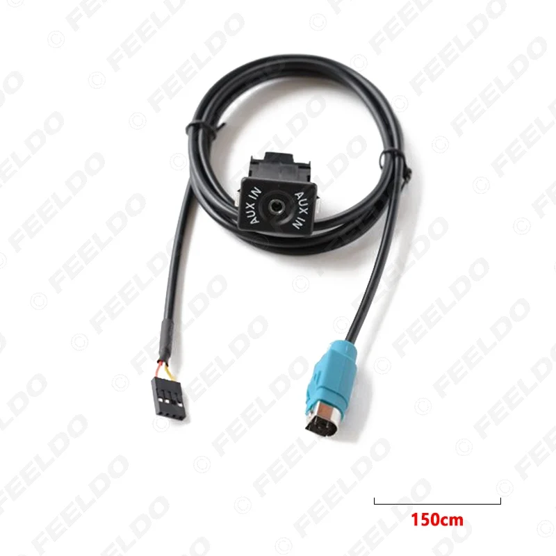 FEELDO-Adaptador de Cable auxiliar para coche Alpine KCE-422I KCE236B, Conector de Audio USB, arnés de cables auxiliar