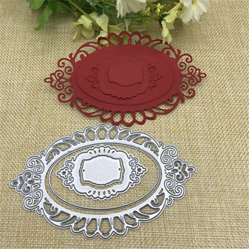 Lace flower frame Metal Cutting Dies For DIY Scrapbooking Album Embossing Paper Cards Decorative Crafts