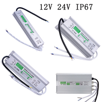 IP68 Waterproof LED Driver 10W 50W 100W 200W LED Power Supply Ac/dc12V/24V Lighting Transformers For LED Power LED strip Light