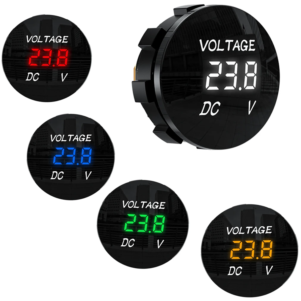 DC 12V 24V 36V Digital Panel Voltmeter Voltage Meter Tester Led Display For Car Auto Motorcycle Boat ATV Truck Refit Accessories