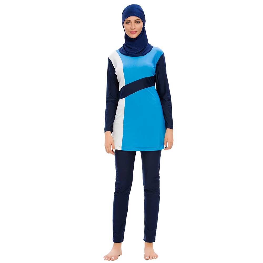 YONGSEN Modest Swim Dress - Muslim Burkini with Skirt, Full Cover Islamic Swimsuit (Tunique de Bain)