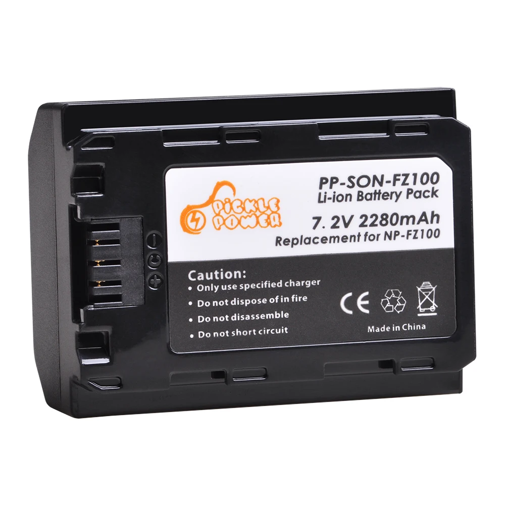 NP-FZ100 Battery for Sony FX30, FX3, Alpha A9, A9 II, a7R III, a7 III, a1, A6600, ILCE-9, ILCE-7RM3, ILCE-7M3, Box for NPFZ100