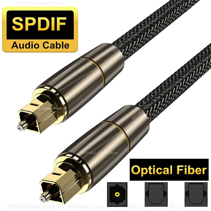 Digital Optical Audio Cable Toslink Coaxial SPDIF Dolby 7.1 Soundbar 5.1 Fiber Cable for HI-FI Sound Bar Home Theater PS4 Xbox